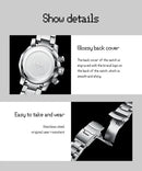 Relógio LIGE de luxo em aço inoxidável quartzo