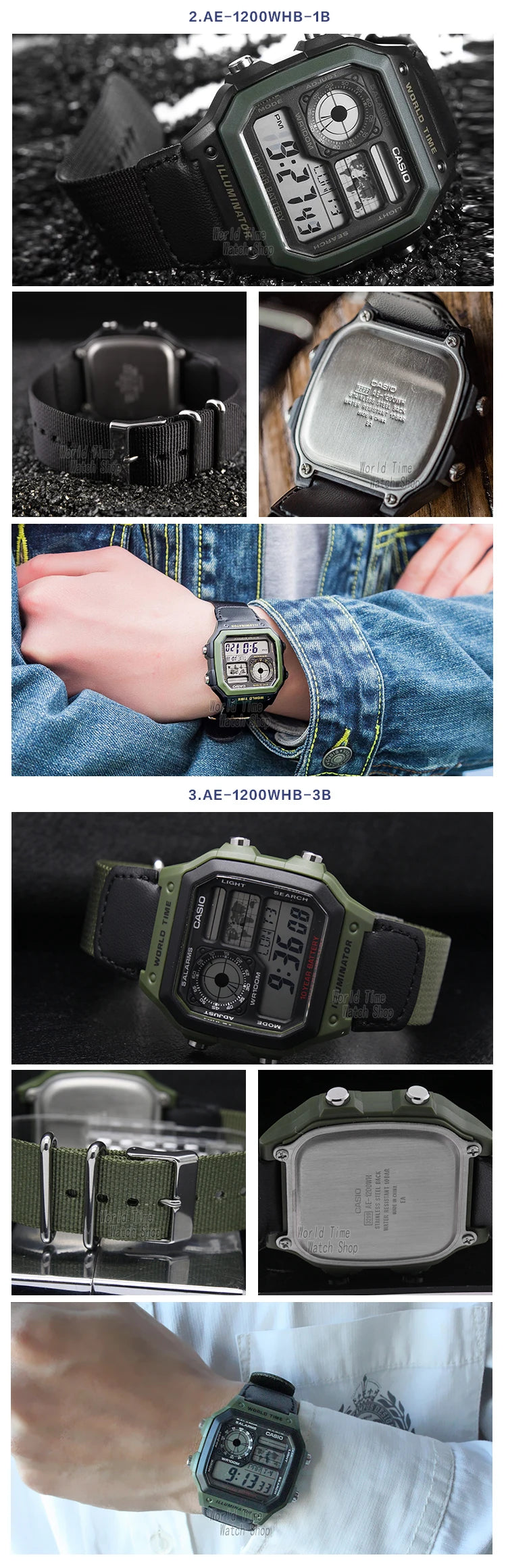 Relógio Casio luxo led  digital  à prova d água movimento quartzo
