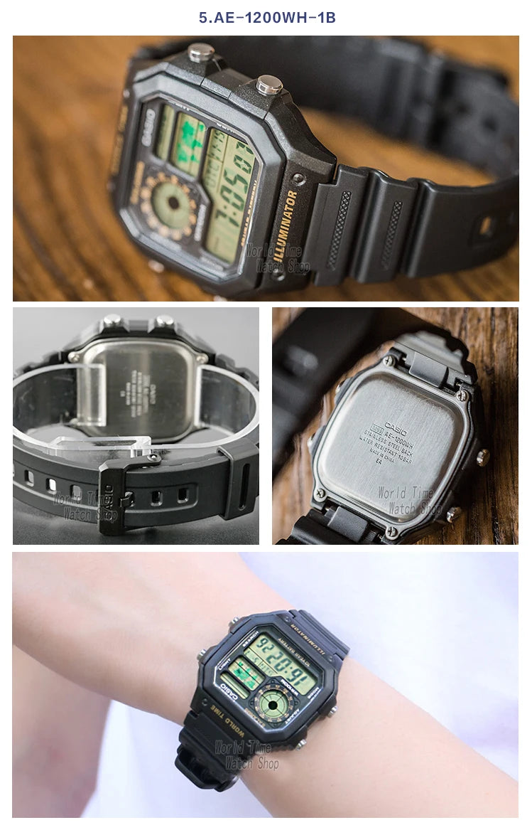 Relógio Casio luxo led  digital  à prova d água movimento quartzo