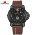 Relógio Naviforce modelo superior de luxo pulseira de couro relógio de quartzo