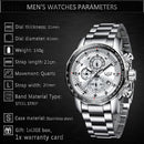 Relógio LIGE de luxo em aço inoxidável quartzo