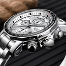 Relógio LIGE de luxo em aço inoxidável quartzo