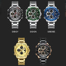 Relógio Naviforce analógico digital  pulseira de aço inoxidável