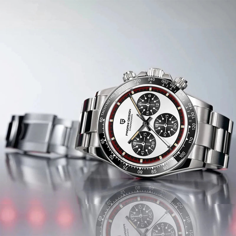 Relógio Pagani design v2  de quartzo com cronógrafo e vidro de safira