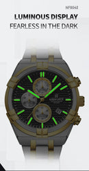 Relógio Naviforce modelo superior luxo pulseira de aço inoxidável e quartzo