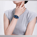 Naviforce relógio de quartzo  modelo de luxo digital feminino pulseira de silicone