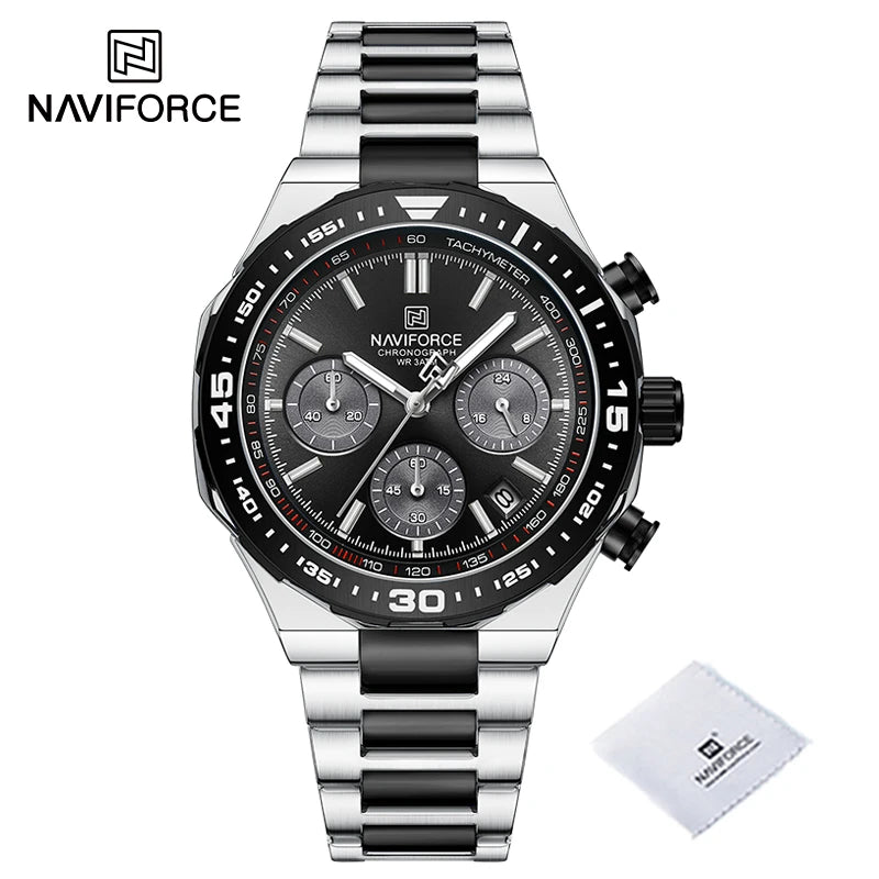 Relógio de Pulso À Prova D 'Água NAVIFORCE Multifunções Masculino  de Luxo