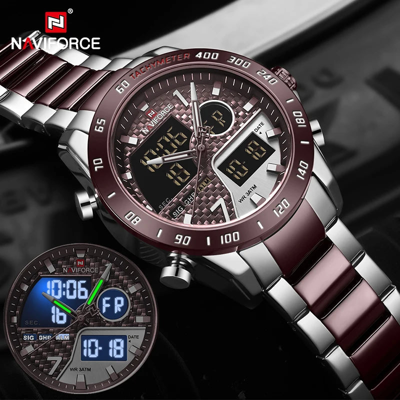 Relógio Digital LED NAVIFORCE de Quartzo