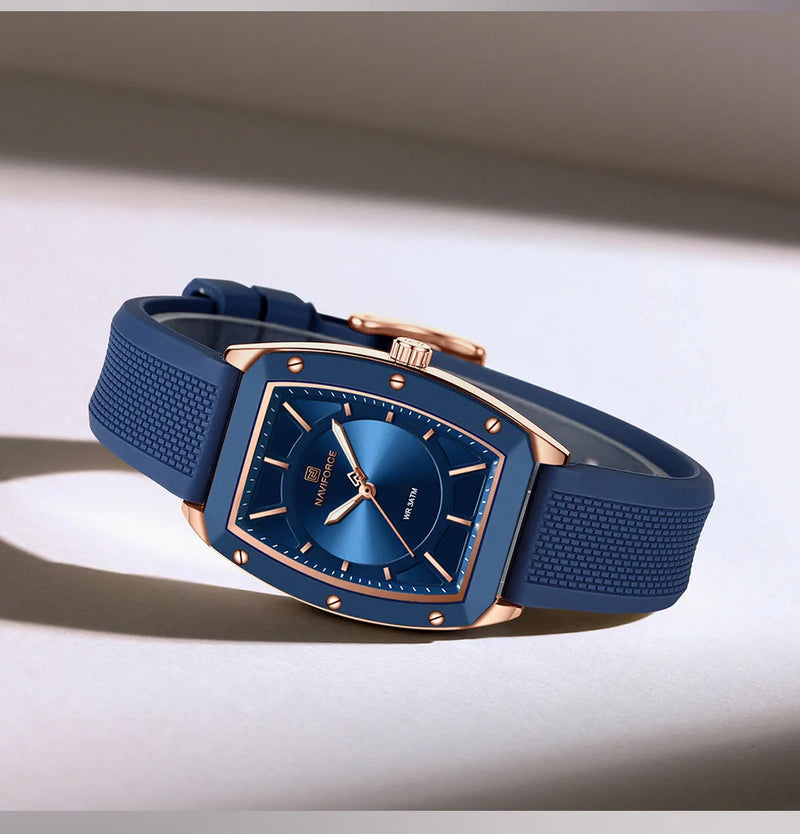 Naviforce relógio de quartzo  modelo de luxo digital feminino pulseira de silicone