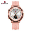 Relógio NAVIFORCE Led de Quartzo À Prova D 'Água pulseira de Silicone