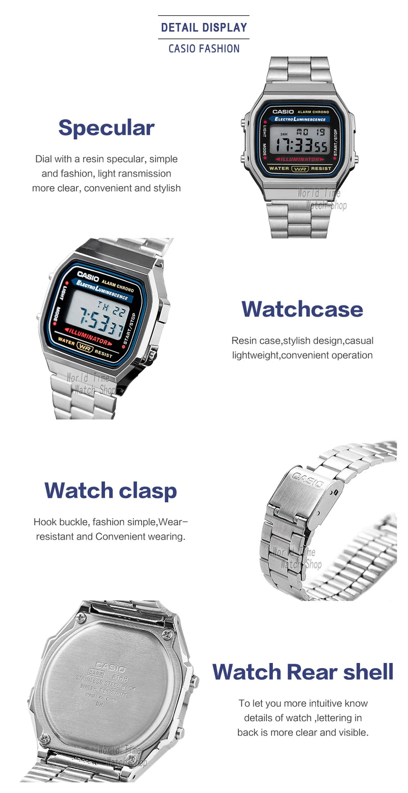 Relógio CASIO de prata  LED digital à prova d água
