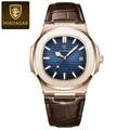 Relógio POEDAGAR Masculino Quadrado de Luxo pulseira de couro
