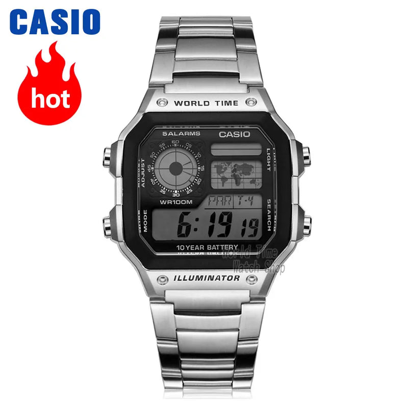 Relógio Casio luxo led  digital  à prova d água movimento quartzo