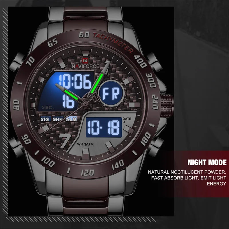 Relógio Digital LED NAVIFORCE de Quartzo