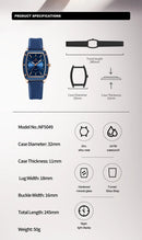 Naviforce relógio de quartzo  modelo de luxo digital feminino pulseira de silicone