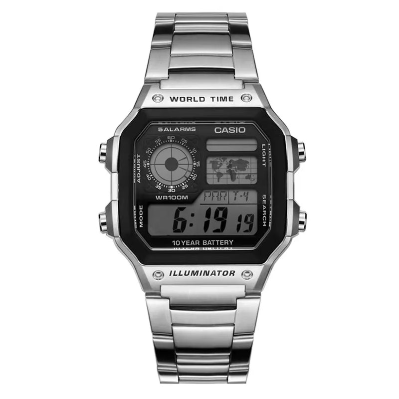 Relógio Casio luxo led  digital  à prova d água movimento quartzo