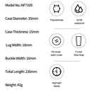 Relógio NAVIFORCE Led de Quartzo À Prova D 'Água pulseira de Silicone