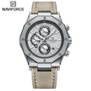 Relógios NAVIFORCE de luxo com pulseira de couro