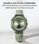 Relógio NAVIFORCE Led de Quartzo À Prova D 'Água pulseira de Silicone