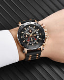 Relógio LIGE marca de luxo novo modelo masculino