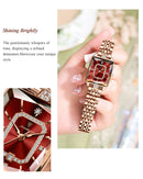 Relógio Poedagar feminino em aço inoxidável de quartzo