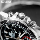 Relógio Casio com Cronógrafo em Aço Inoxidável Multifuncional