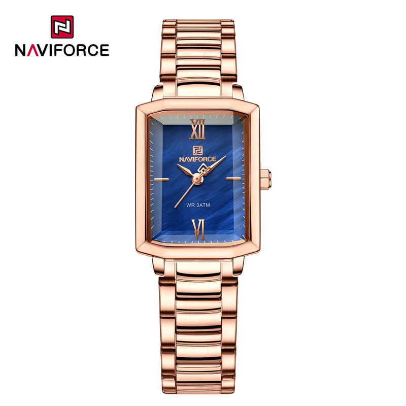 Naviforce relógio feminino luxo premium de quartzo
