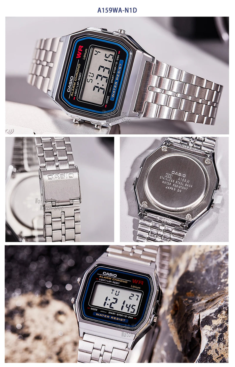 Relógio CASIO de prata  LED digital à prova d água