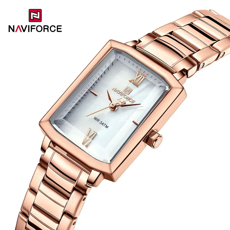Naviforce relógio feminino luxo premium de quartzo