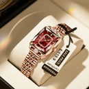 Relógio Poedagar feminino em aço inoxidável de quartzo