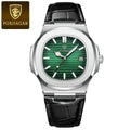 Relógio POEDAGAR Masculino Quadrado de Luxo pulseira de couro
