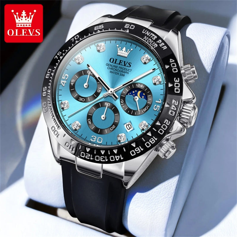 OLEVS Relógio Masculino de Luxo Quartzo à Prova D'água