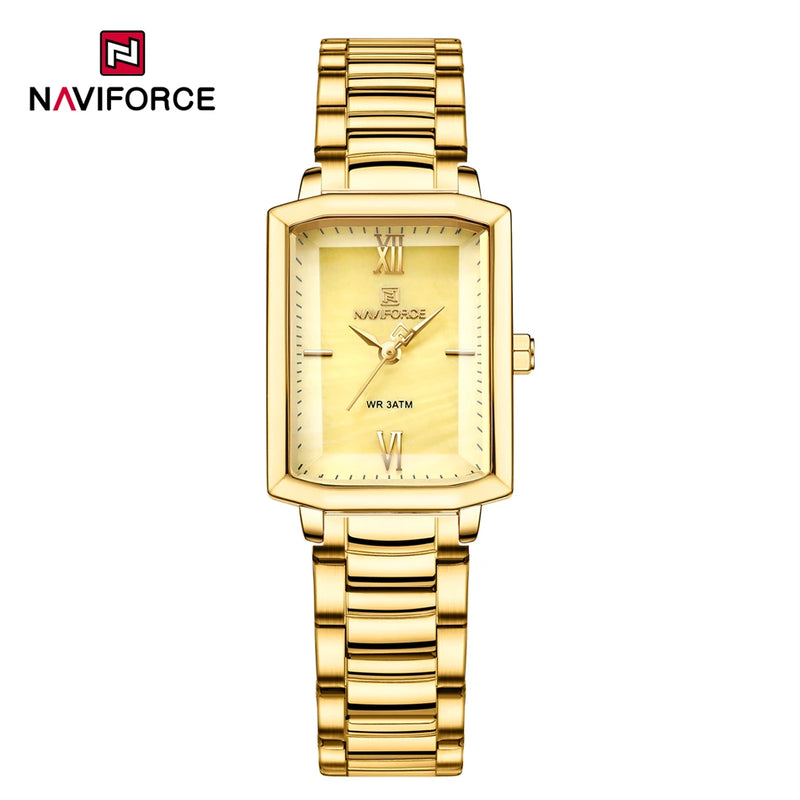 Naviforce relógio feminino luxo premium de quartzo
