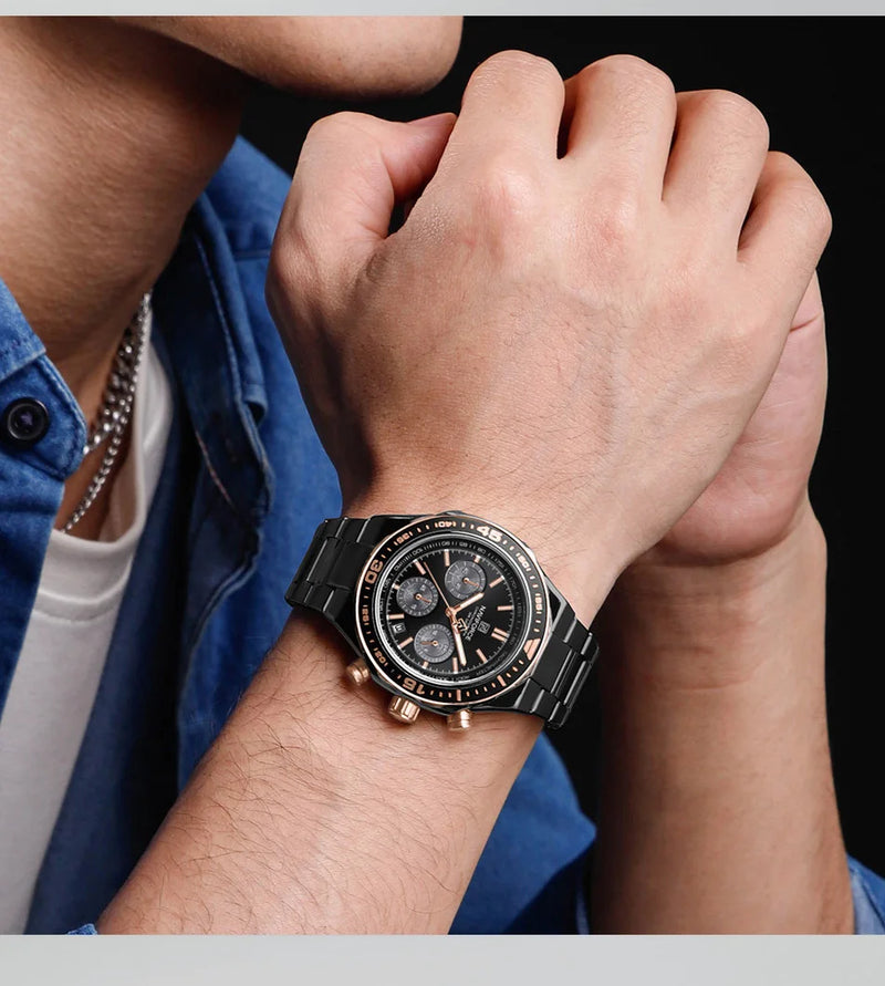 Relógio de Pulso À Prova D 'Água NAVIFORCE Multifunções Masculino  de Luxo