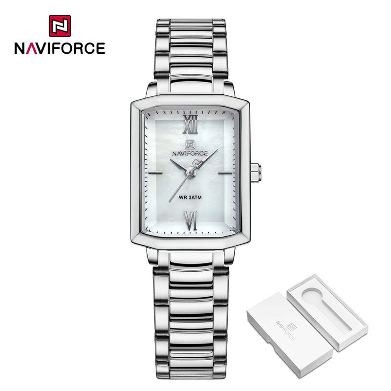 Naviforce relógio feminino luxo premium de quartzo