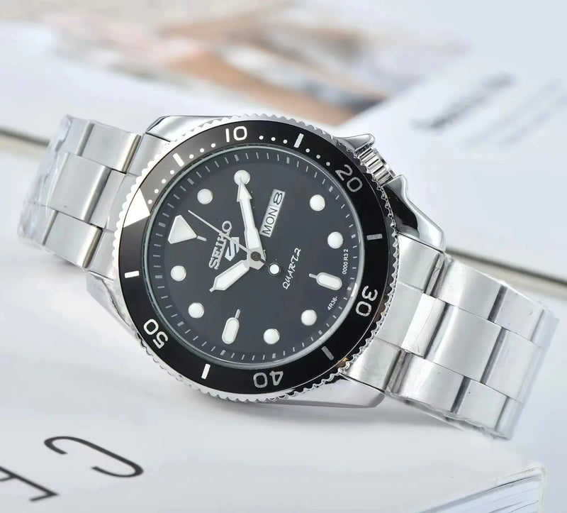Relógio SEIKO à prova d'água de quartzo