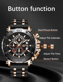 Relógio LIGE marca de luxo novo modelo masculino