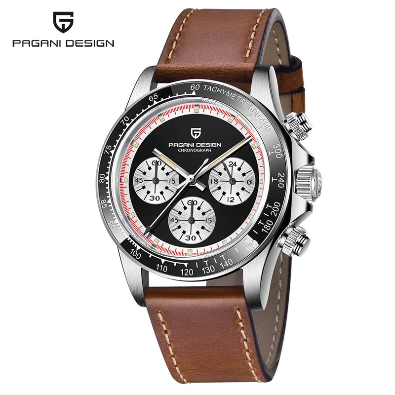 Relógio Pagani design v2  de quartzo com cronógrafo e vidro de safira