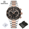 Relógio de Pulso À Prova D 'Água NAVIFORCE Multifunções Masculino  de Luxo
