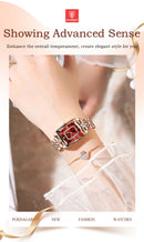 Relógio Poedagar feminino em aço inoxidável de quartzo