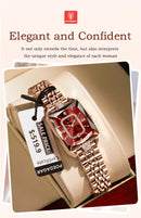 Relógio Poedagar feminino em aço inoxidável de quartzo