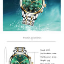 Relógio Lige Feminino pulseira de aço à prova d água