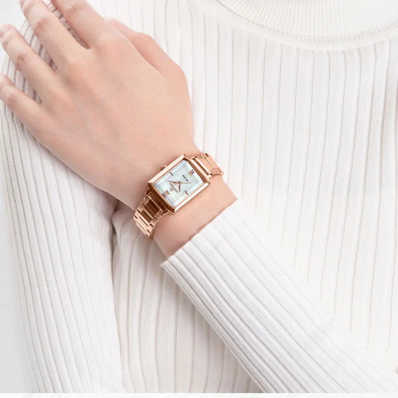 Naviforce relógio feminino luxo premium de quartzo
