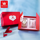 OLEVS Relógio Feminino Marca de Luxo, Elegante em Ouro Rosa