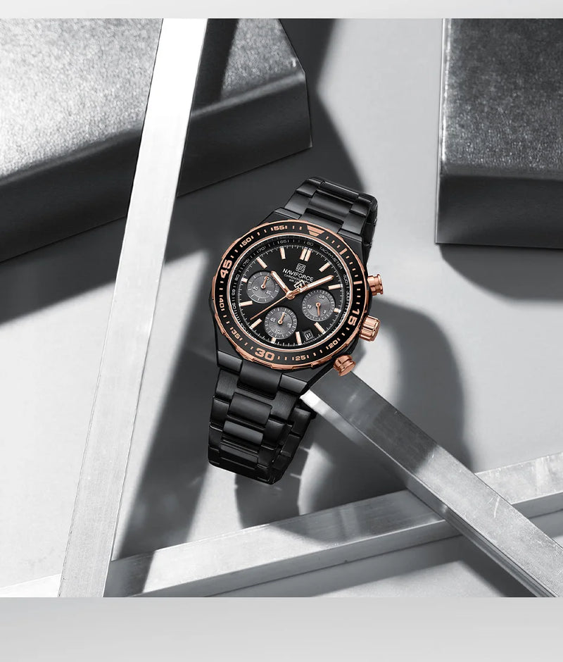 Relógio de Pulso À Prova D 'Água NAVIFORCE Multifunções Masculino  de Luxo
