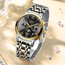 Relógio Lige Feminino pulseira de aço à prova d água