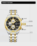 Relógio Naviforce modelo superior luxo pulseira de aço inoxidável e quartzo