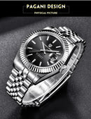 Relógio pagani  design 2024 novo  modelo automático de vidro safira 10 bar à prova d'água