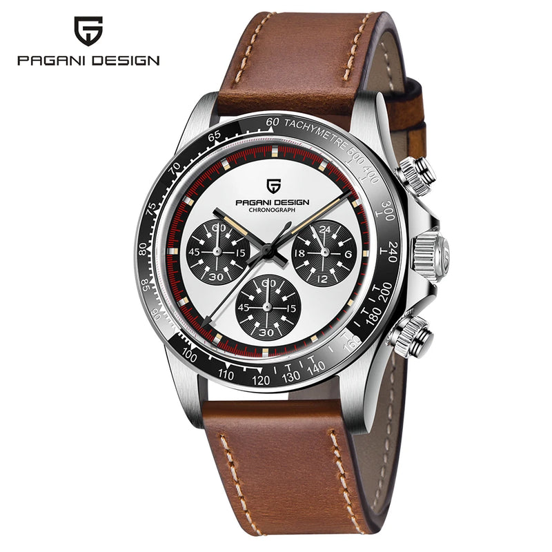 Relógio Pagani design v2  de quartzo com cronógrafo e vidro de safira