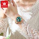 OLEVS Relógio Feminino Marca de Luxo, Elegante em Ouro Rosa